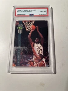 1992 Classic 4 Sport Shaquille O'Neal RC #1 PSA 8 - Picture 1 of 2