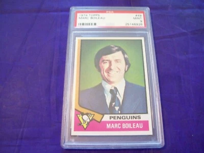 1974 TOPPS HOCKEY #49 MARC BOILEAU PSA 9 - Image 1 of 2