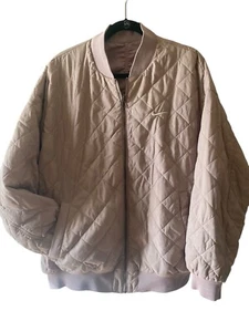 Nike Mujer Talla XL REVERSIBLE Varsity Satén BOMBER Chaqueta Acolchada Swoosh Grande - Imagen 1 de 13
