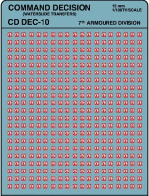SKYTREX 15 mm britische 7. Panzerdivision (WÜSTENRATTEN) Aufkleber. 3200 Modelle im Angebot