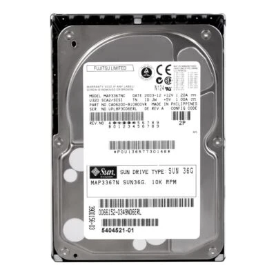 Hard Drive SUN 3900156-03 36GB 10000RPM 8MB SCSI U320 MAP3367NSUN36G 3.5" Inch - Image 1 of 3