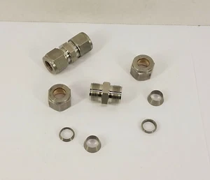 (2) Swagelok SS-810-6SC11 - 1/2 Swagelok Tube - 1/2 Swagelok Tube Straight Union - Picture 1 of 4