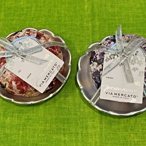 VIA MERCATO SHEA BUTTER Soap w/Soap Dish Plum Blossom & Red Current PRIMAVERA - Picture 1 of 4