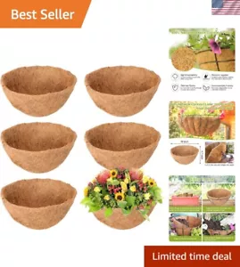 Natural Coconut Fiber Hanging Basket Liners - Eco-Friendly Plant Care Solution - Picture 1 of 9