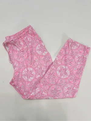 Vineyard Vines Womens Pink Sand Dollar Drawstring Knit Pants Size Small - Image 1 of 4