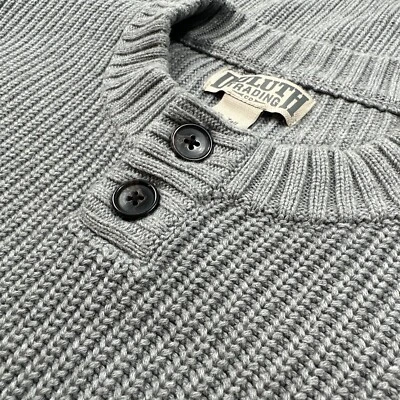 Nuevo sin etiquetas Suéter Duluth Trading Co Para Hombres XLT XL Alto Burly Retiro Henley Gris Foto 1 de 4