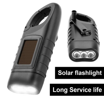 Tragbar Hand Kurbel Dynamo LED Wiederaufladbar Multifunktion Licht Camping Solar - Bild 1 von 4