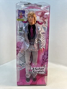 2009 Barbie A Fashion Fairytale KEN Doll-T2568 Gray Suit Blond Hair-NEW In Box - Picture 1 of 11