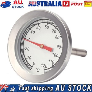 BBQ Smoke Grill Thermometer 0-120 Celsius Stainless Steel Baking Oven Temp Gauge