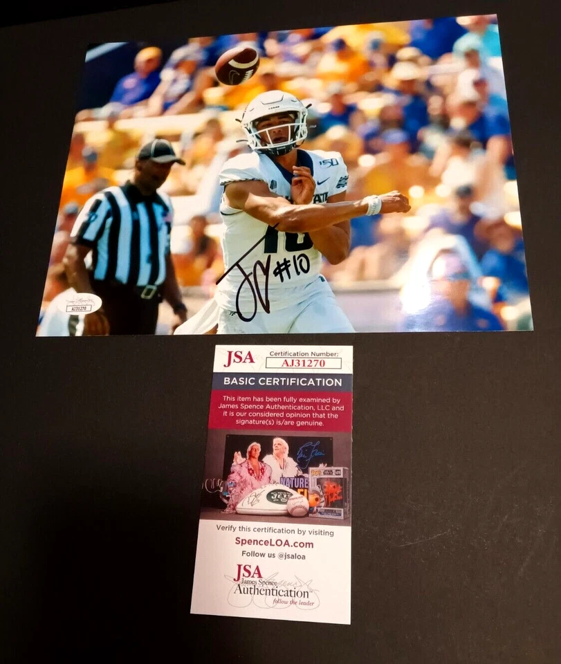 JORDAN LOVE Utah State Aggies SIGNED 8X10 Photo JSA COA PACKERS i - Image 1 of 1