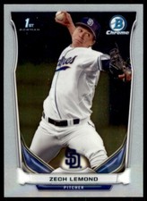 Zech Lemond 2014 Bowman Draft Rookie 1st Card RC #CDP64 San Diego Padres