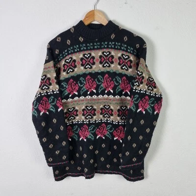 Suéter Vintage Clásico Elementos Floral Para Mujer Pequeño Abuela Cottage Core Foto 1 de 4