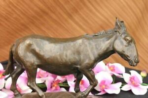 Figurine figurine de base sculpture en marbre animal en bronze moulé chaud de ferme âne