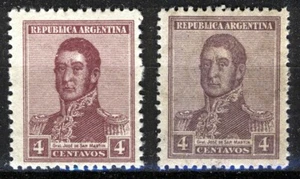 Argentinien 1917, 4c José Francisco de San Martín, P13,5 Farbtöne MNH, Mi 206x - Bild 1 von 1