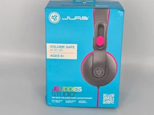 JBuddies Studio 2 Wired Kids Headphones - Black/Pink - Picture 1 of 3