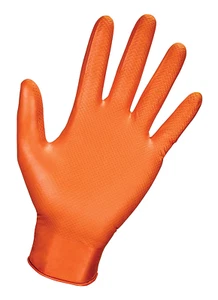 Safety 66572 Astro-Grip puderfreie Nitrilhandschuhe, orange, mittel, 7 mil dick, - Bild 1 von 12