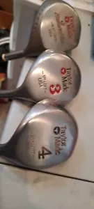 Taylormade Driver, 3, 4 Metalwoods, 44.5, 43.5,42.5" Long, Fair, w/head covers - Picture 1 of 11