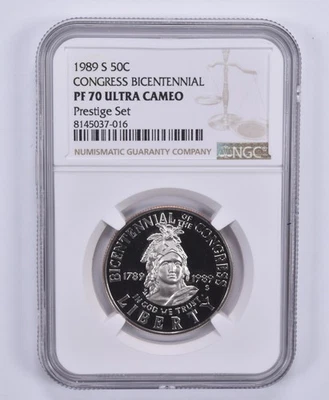 1989-S Congress Commemorative Half Dollar Prestige Set PF70 NGC *4082 - Image 1 of 4