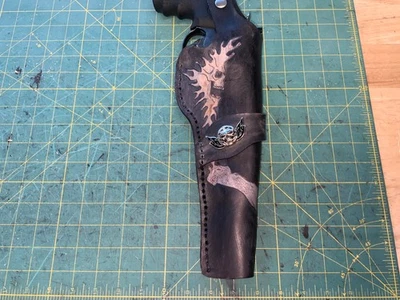 Leather Revolver, Cross Draw Thumb Release 8” Colt Anaconda  holster - Image 1 of 4