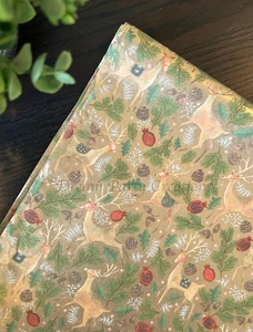 REINDEER TAPESTRY Design Tissue Paper Sheets Choose Size & Package Amount - Picture 1 of 6