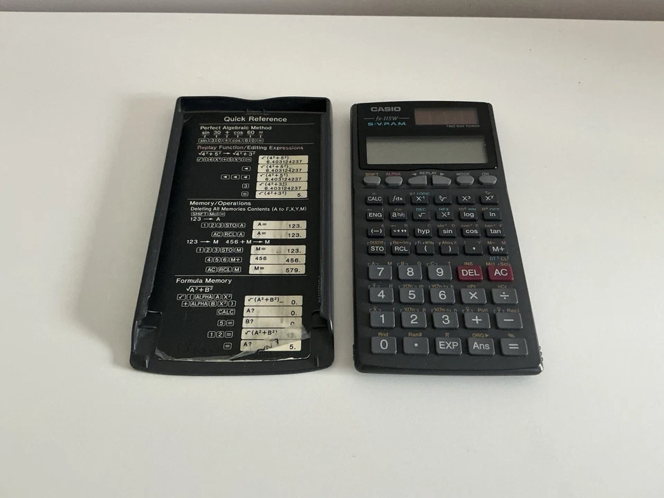 Casio Vintage FX-115W Scientific Calculator with Slip Case Solar Powered - Image 1 of 3