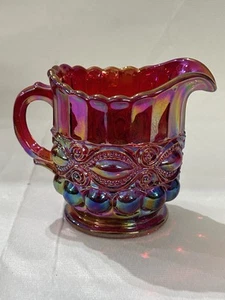 Mosser Carnival Red Glass Creamer Eyewinker Pattern-See Pics - Picture 1 of 8
