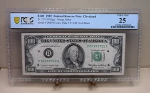 1985 Series $100- Cleveland Banknote-PCGS VERY FINE 25 - Picture 1 of 2