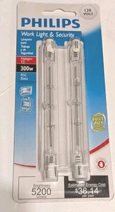 Philips 300W 120V Clear RSC Base T3 Work Light Bulb (2-Pack) - Picture 1 of 6