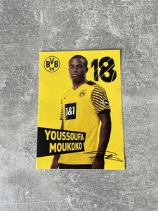 Youssoufa Moukoko Drucksignierte Autogrammkarte Borussia Dortmund 2021/22 21/22 - Bild 1 von 2