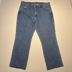 Jeans Wrangler uomo W40 L28 lavaggio medio blu regular fit zip mosca denim elasticizzato - Foto 1 di 15