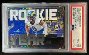2024 Contenders Jared Verse Rookie of the Year RC Rookie #18 Rams PSA 10 - Picture 1 of 2