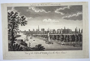 YORK ENGLAND c. 1779 ANTICA VEDUTA INCISA - Foto 1 di 3