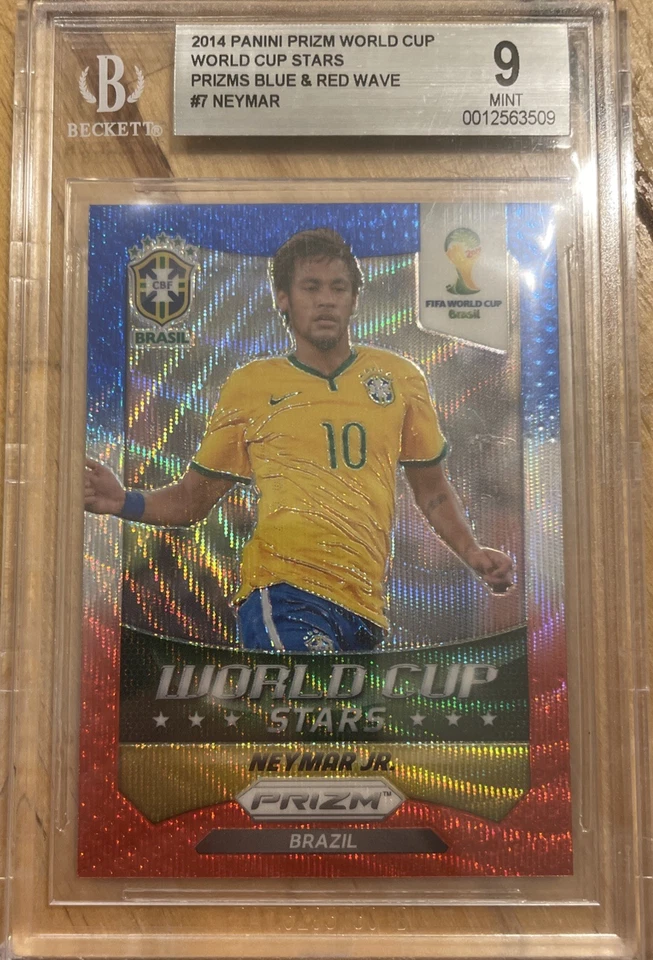2014 Panini Prizm World Cup - Stars Neymar Jr #7 Red White & Blue Power Plaid... - Image 1 of 4