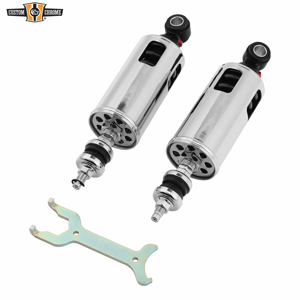 Suspensión de amortiguador trasero cromada de alta resistencia apta para Harley Softail Fat Boy 2000-2017 Foto 1 de 4