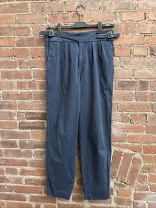 Pantalone uomo con cintura Rubinacci, taglia 48 IT, blu 100% cotone, stile country italiano - Foto 1 di 10