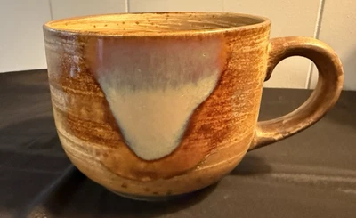 Taza de sopa de café jumbo esmalte por goteo marrón boho Sango Splash #4951 24 oz Foto 1 de 3