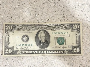 20 Dollars Bill Rare , Series 1981 A With Latter L in A good condition. - Picture 1 of 3