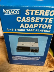 VINTAGE KRACO STEREO CASSETTE Tape ADAPTOR KCA-7 FOR 8 TRACK NEW IN BOX Manual - Picture 1 of 5