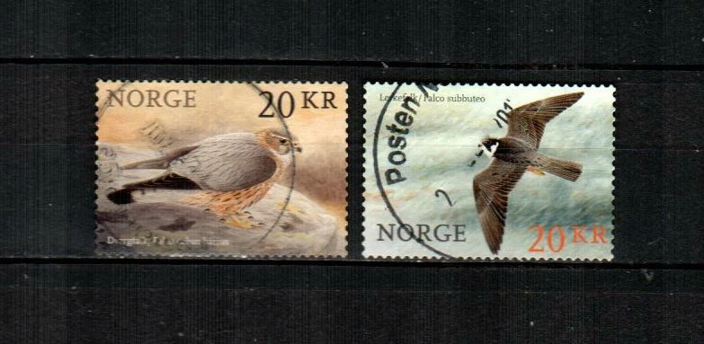 NORUEGA Scott's 1811-12 (2v) Falcons F/VF Usado (2017) #1 Foto 1 de 1
