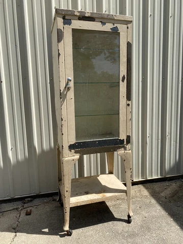 1900s Antique Medical Cabinet Kitchen Bathroom Industrial Dental Rustic Entryway Cover