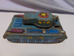1950's Friction Tin US Military M-15 Tank Japanese Daiya Toy 7.5" x 4" x 3.5" - Picture 1 of 6