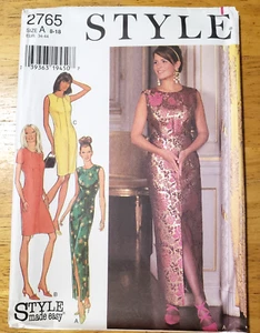 Style Sewing Pattern 2765 Misses' Easy Sheath Dress 3 Lengths Sizes 8-18 - Picture 1 of 4