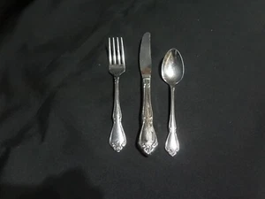 Juego juvenil de 3 piezas vintage de acero inoxidable Rogers de Oneida - Arbor Rose - Imagen 1 de 7