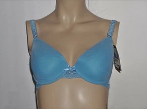 NUEVO Sujetador con aros Emporio Armani Gardenia Contour 162400 azul océano 34D - Imagen 1 de 1