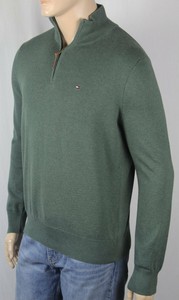 tommy hilfiger green quarter zip
