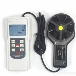 Anemometro Misuratore Velocità Vento Misuratore Portata Aria Digitale Funzione Data Hold - Foto 1 di 11