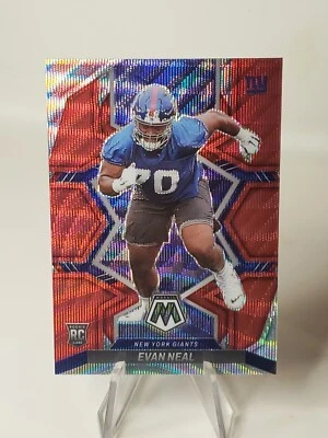 2022 Panini Mosaic Evan Neal Red Wave Prizm /9 Rookie New York Giants SSP RC - Image 1 of 3