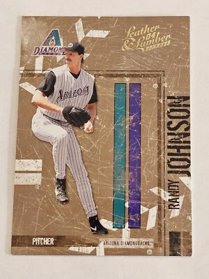 2004 Donruss Leather & Lumber #8 Randy Johnson Arizona Diamondbacks HOF - Image 1 of 2