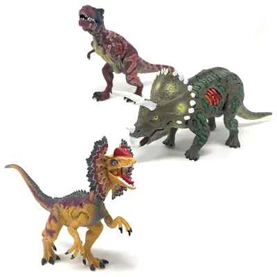 AMLI Dino Spielzeug Ton Dinosaurier T-Rex Triceratops Dilophosaurus Figur Jurassic