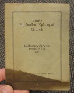 1920 Topeka Kansas Trinity Methodist Episcopal Church Directory Services bklt - Picture 1 of 6